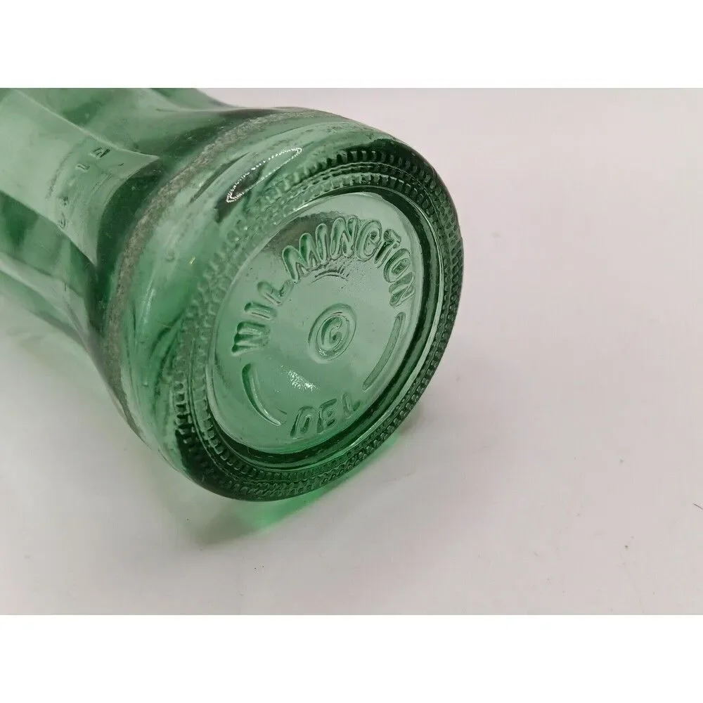 Vintage Coca Cola 6 1/2 oz. Green Glass Bottle Wilmington De W/ Cap 63-90